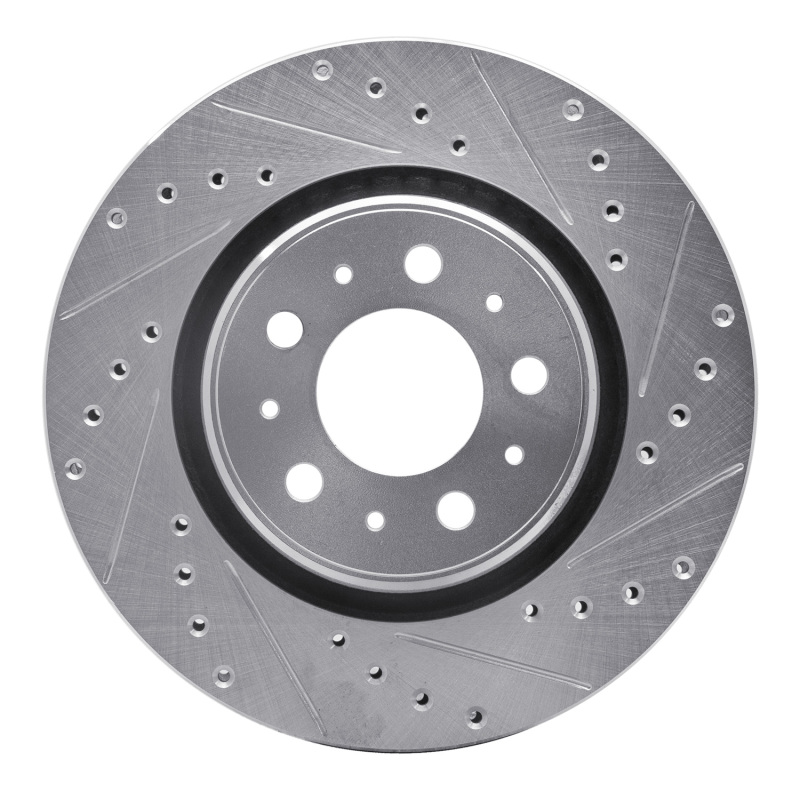 Volvo S70 Brake Rotor (1) - Front Right - DFC - Drilled & Slotted - Silver - `98-`04