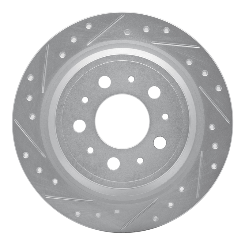 Volvo S70 Brake Rotor (1) - Rear Left - DFC - Drilled & Slotted - Silver - `98-`00