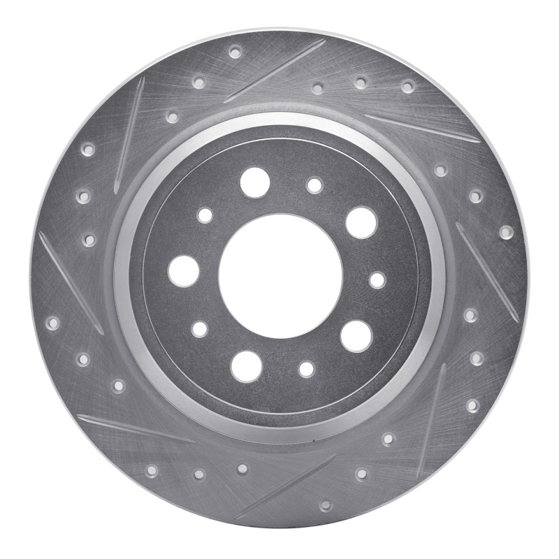 Volvo S60 Brake Rotor (1) - Rear Left - DFC - Drilled & Slotted - Silver - `99-`09