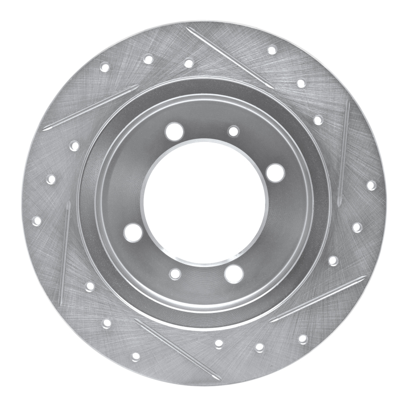Mitsubishi Space Star Brake Rotor (1) - Rear Left - DFC - Drilled & Slotted - Silver - `00-`07