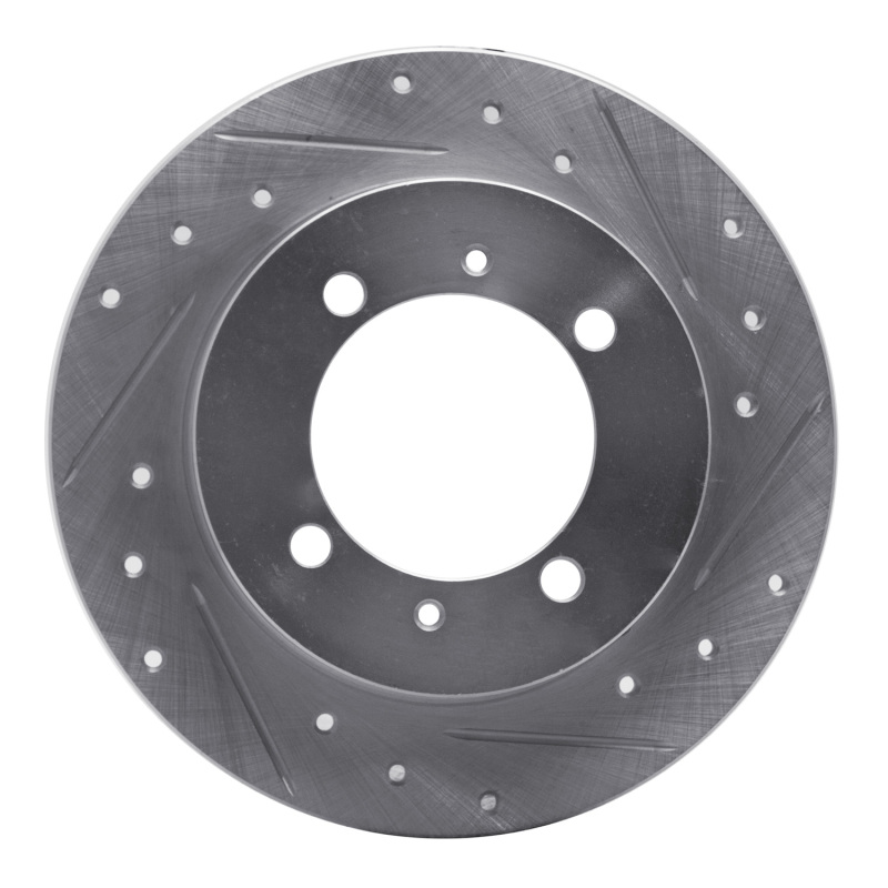 Mitsubishi Space Star Brake Rotor (1) - Rear Right - DFC - Drilled & Slotted - Silver - `00-`07