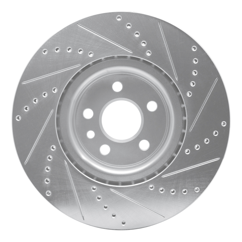 Volvo S60 Brake Rotor (1) - Front Left - DFC - Drilled & Slotted - Silver - `07-`16