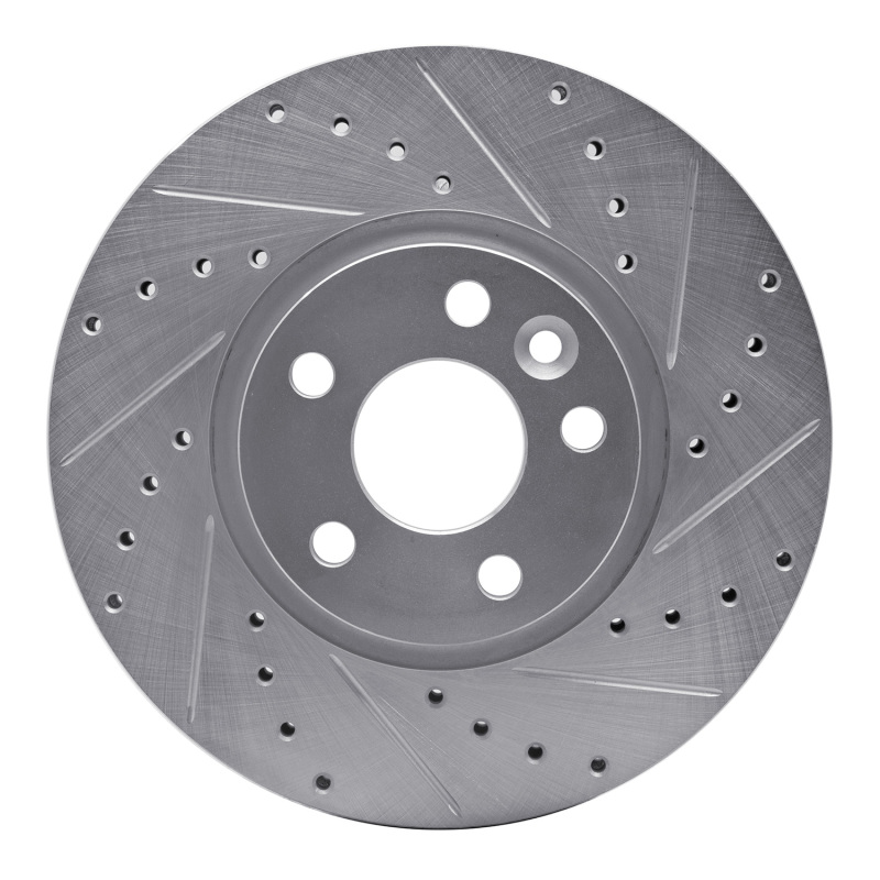 Land Rover Range Rover Evoque Brake Rotor (1) - Front Right - DFC - Drilled & Slotted - Silver - `07-`18