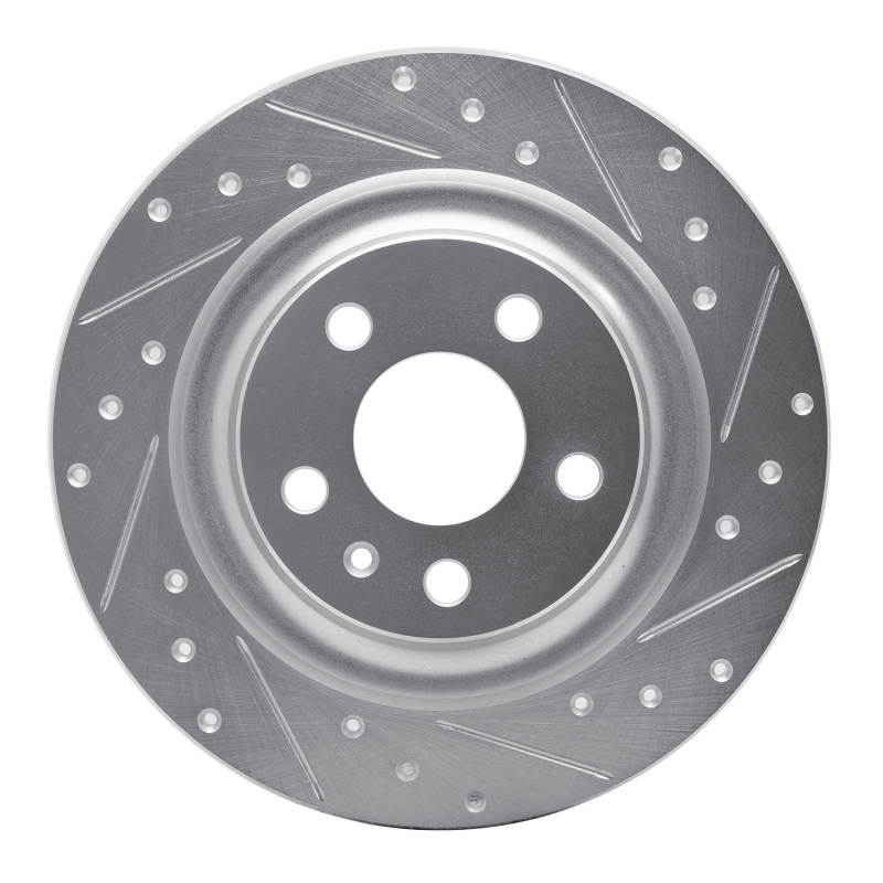 Volvo S60 Brake Rotor (1) - Rear Right - DFC - Drilled & Slotted - Silver - `18-`25