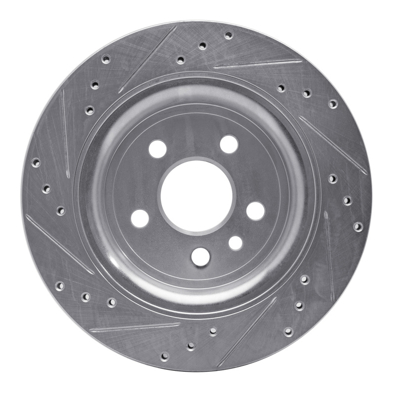 Volvo S60 Brake Rotor (1) - Rear Right - DFC - Drilled & Slotted - Silver - `07-`18