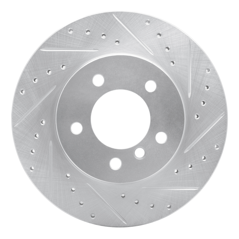 BMW Z3 Brake Rotor (1) - Front Right - DFC - Drilled & Slotted - Silver - `99-`08