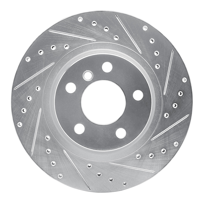 BMW X4 Brake Rotor (1) - Rear Right - DFC - Drilled & Slotted - Silver - `11-`18