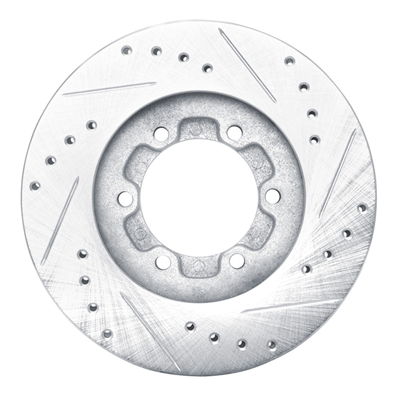 Chevrolet LUV Pickup Brake Rotor (1) - Front Left - DFC - Drilled & Slotted - Silver - `86-`06