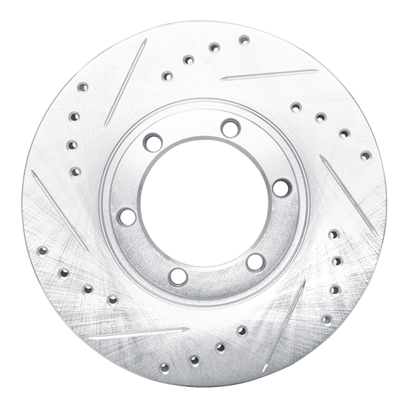 Chevrolet LUV Pickup Brake Rotor (1) - Front Left - DFC - Drilled & Slotted - Silver - `86-`06