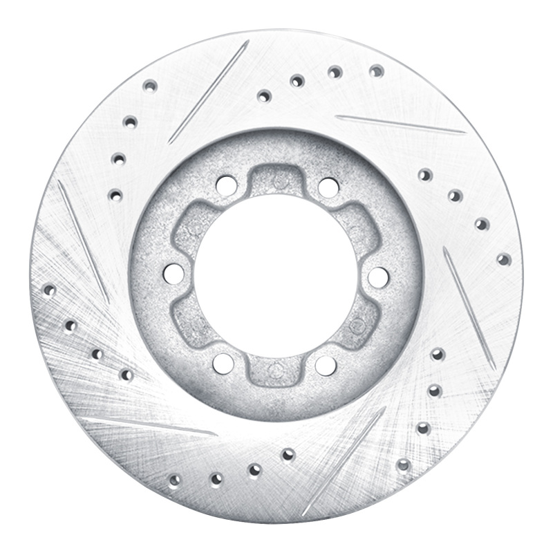 Chevrolet LUV Pickup Brake Rotor (1) - Front Right - DFC - Drilled & Slotted - Silver - `86-`06