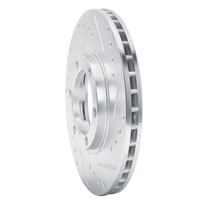 Chevrolet LUV Pickup Brake Rotor (1) - Front Right - DFC - Drilled & Slotted - Silver - `86-`06