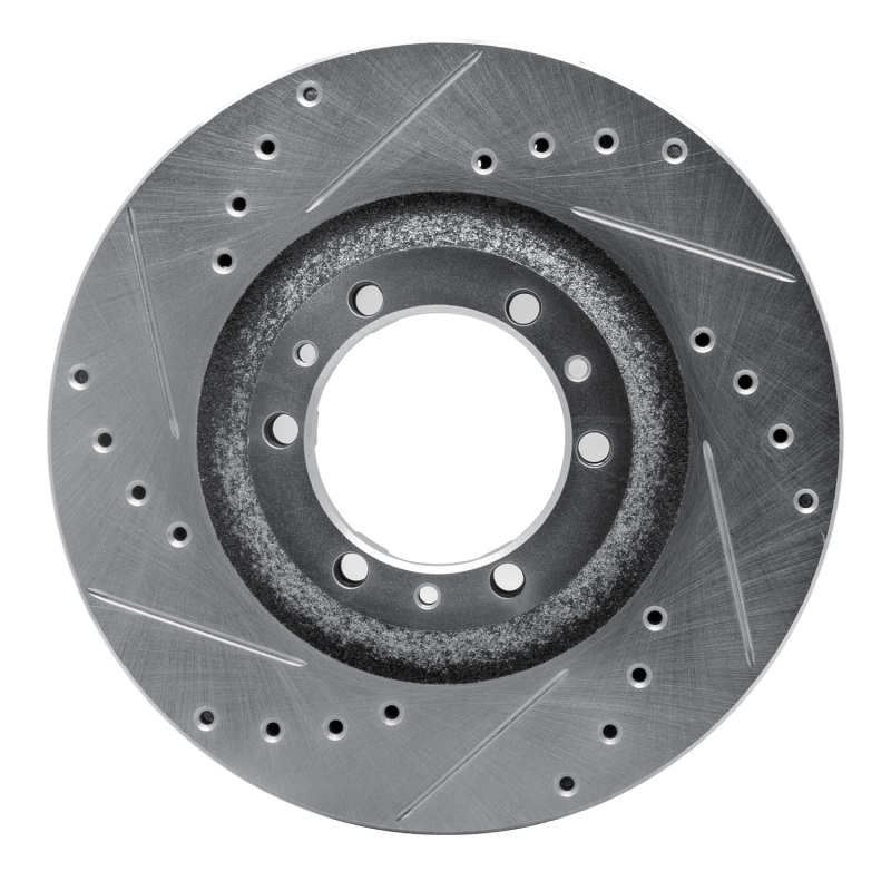 Acura SLX Brake Rotor (1) - Front Left - DFC - Drilled & Slotted - Silver - `92-`02