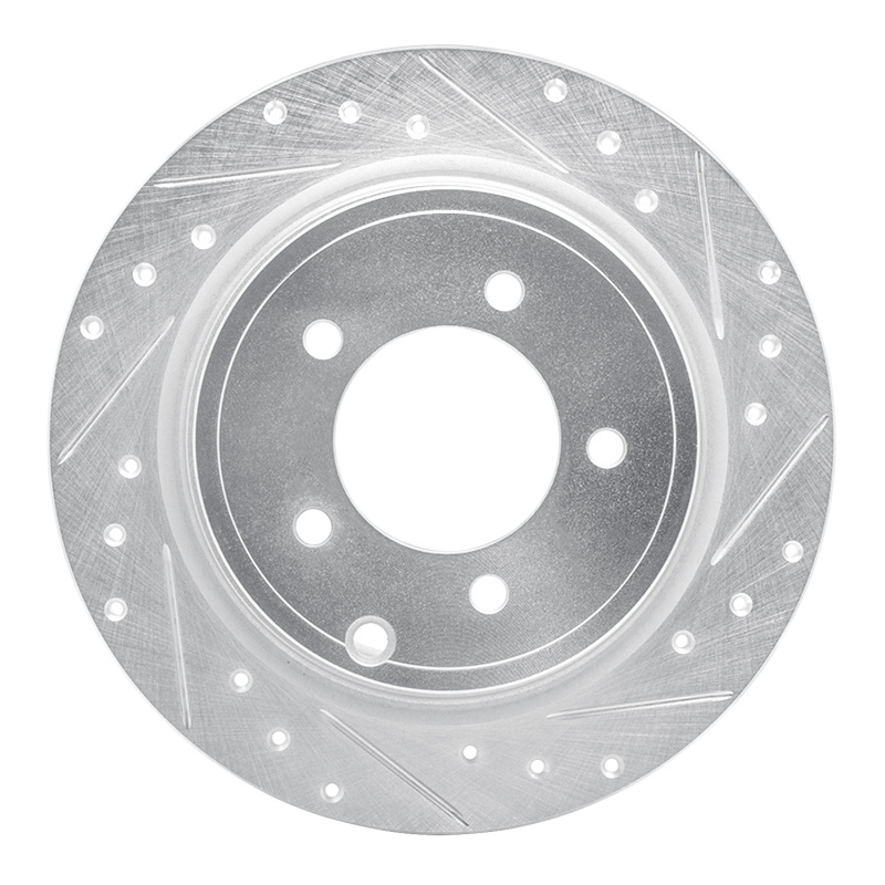 Chrysler 200 Brake Rotor (1) - Rear Right - DFC - Drilled & Slotted - Silver - `07-`17