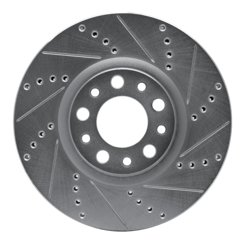 Chrysler 200 Brake Rotor (1) - Front Right - DFC - Drilled & Slotted - Silver - `13-`23