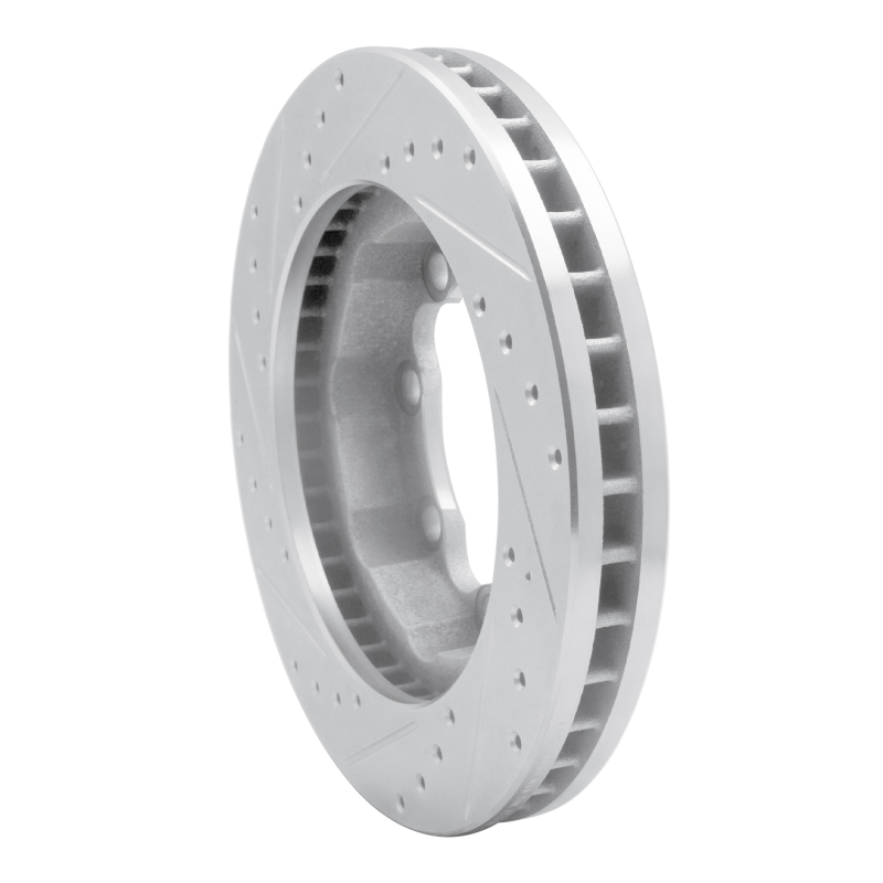 Chevrolet K3500 Brake Rotor (1) - Front Right - DFC - Drilled & Slotted - Silver - `92-`00