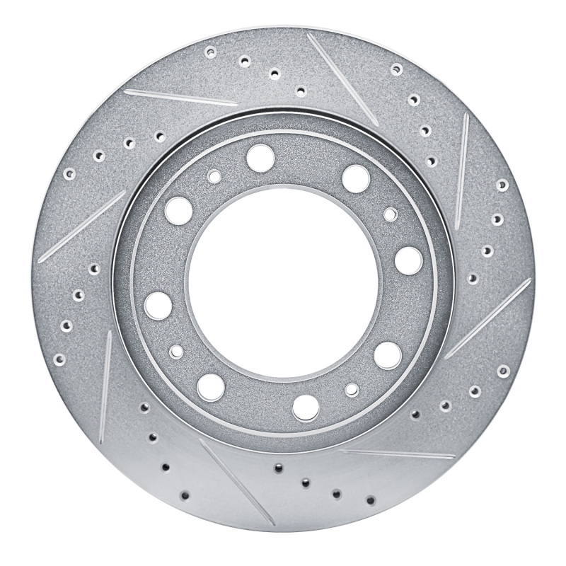 Ram 4000 Brake Rotor (1) - Rear Right - DFC - Drilled & Slotted - Silver - `19-`25