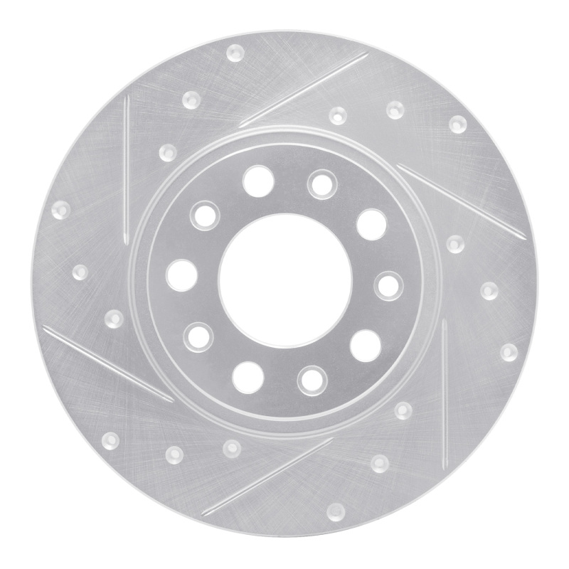 Chrysler 200 Brake Rotor (1) - Rear Left - DFC - Drilled & Slotted - Silver - `14-`22