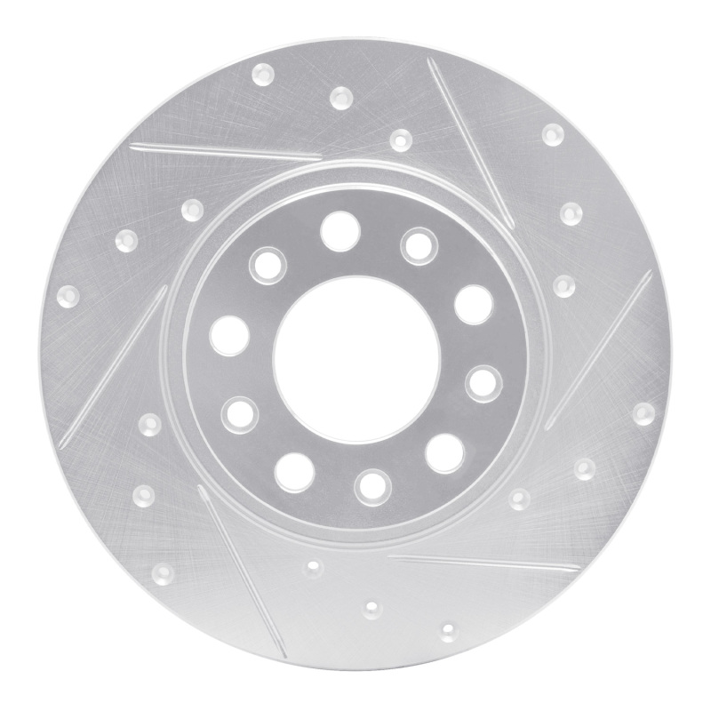 Chrysler 200 Brake Rotor (1) - Rear Right - DFC - Drilled & Slotted - Silver - `14-`22