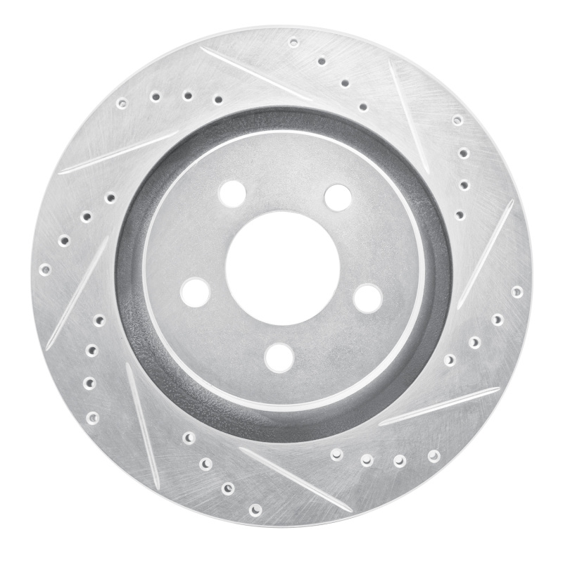 Jeep Liberty Brake Rotor (1) - Front Right - DFC - Drilled & Slotted - Silver - `11-`12