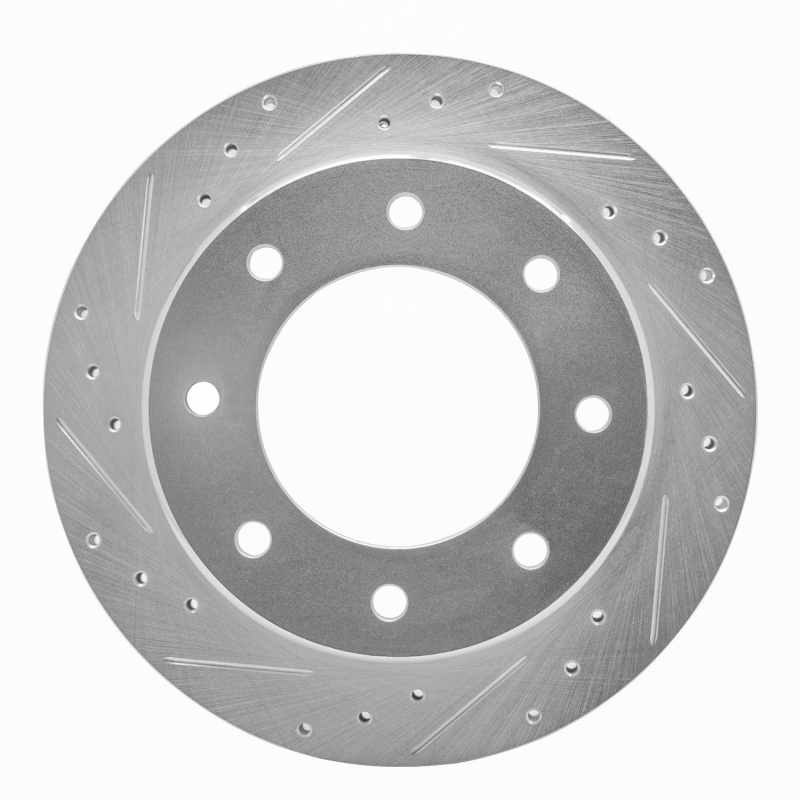 Cadillac DTS Brake Rotor (1) - Rear Left - DFC - Drilled & Slotted - Silver - `00-`11