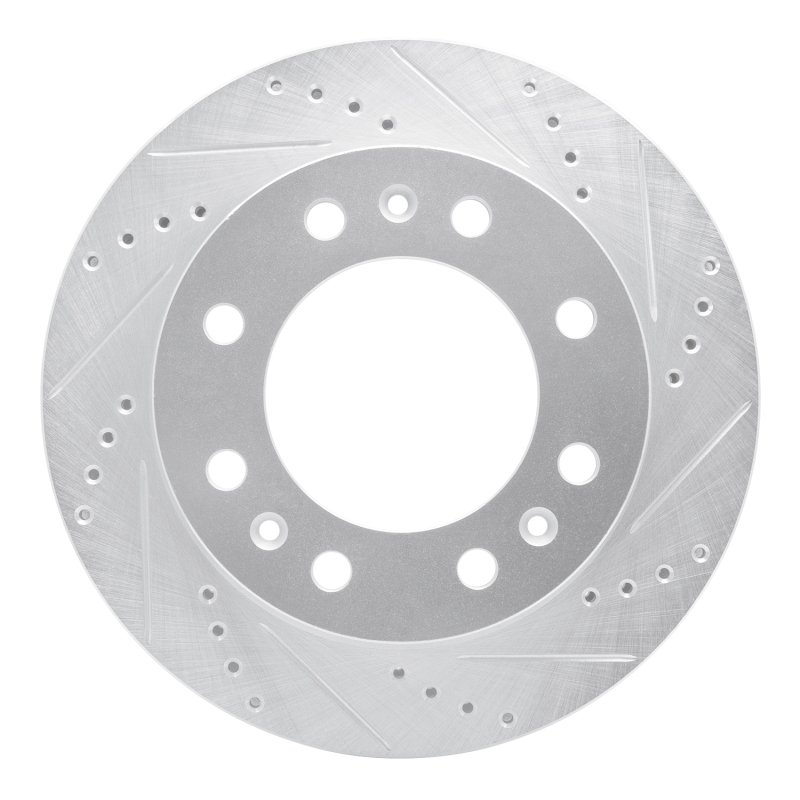 Cadillac DTS Brake Rotor (1) - Front Right - DFC - Drilled & Slotted - Silver - `06-`11