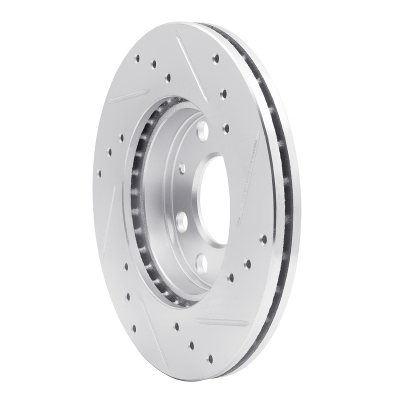 Chevrolet Chevy I Brake Rotor (1) - Front Left - DFC - Drilled & Slotted - Silver - `88-`20
