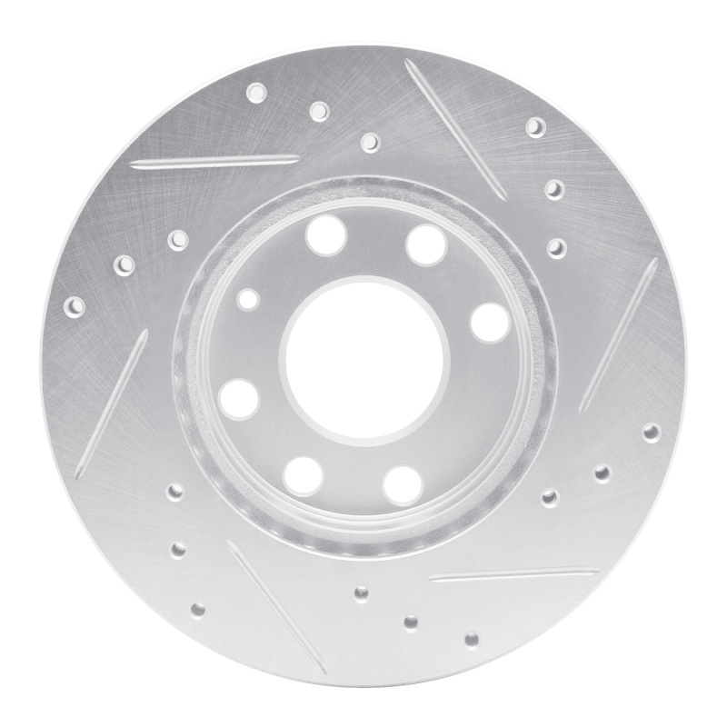 Chevrolet Chevy I Brake Rotor (1) - Front Left - DFC - Drilled & Slotted - Silver - `88-`20