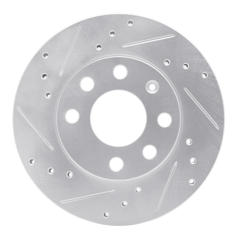 Chevrolet Chevy I Brake Rotor (1) - Front Left - DFC - Drilled & Slotted - Silver - `88-`20