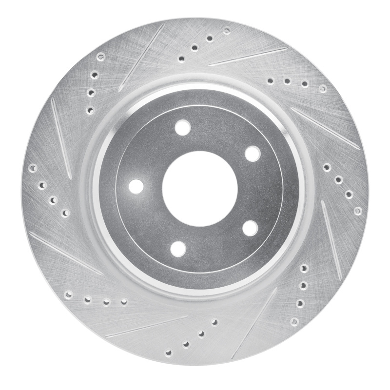 Chevrolet Corvette Brake Rotor (1) - Rear Left - DFC - Drilled & Slotted - Silver - `06-`13