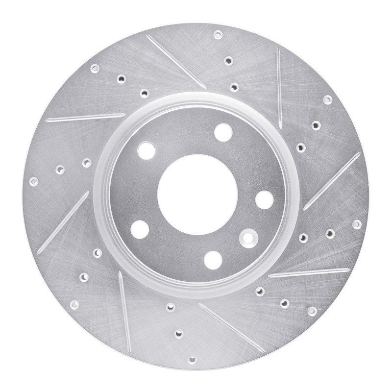 Chevrolet Corvette Brake Rotor (1) - Front Right - DFC - Drilled & Slotted - Silver - `14-`19
