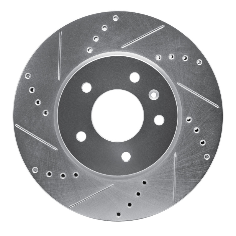 Chevrolet Equinox Brake Rotor (1) - Front Left - DFC - Drilled & Slotted - Silver - `07-`15