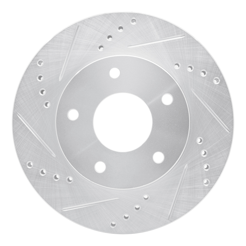 Chevrolet Blazer Brake Rotor (1) - Front Left - DFC - Drilled & Slotted - Silver - `97-`05