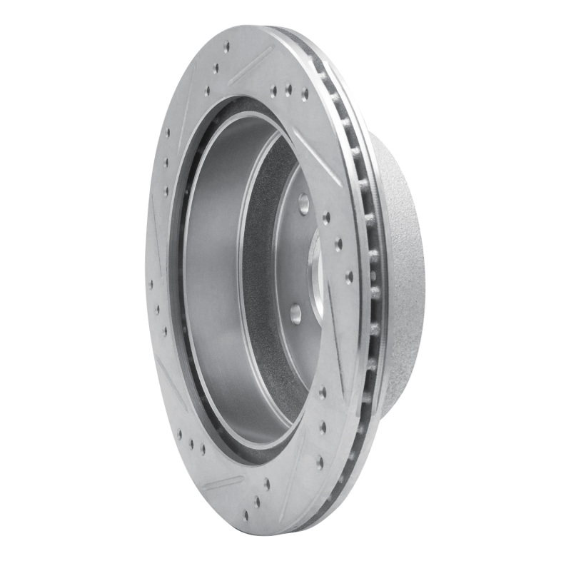 Chevrolet S10 Brake Rotor (1) - Rear Right - DFC - Drilled & Slotted - Silver - `98-`05