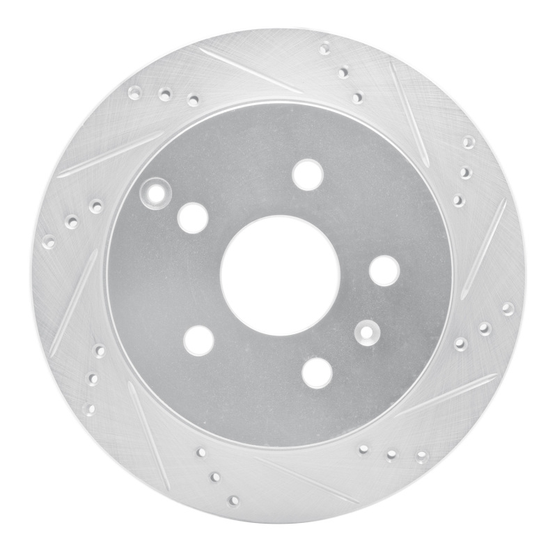 Chevrolet Equinox Brake Rotor (1) - Rear Right - DFC - Drilled & Slotted - Silver - `10-`17