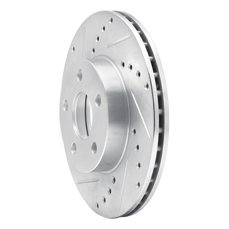 Buick Skylark Brake Rotor (1) - Front Left - DFC - Drilled & Slotted - Silver - `90-`05