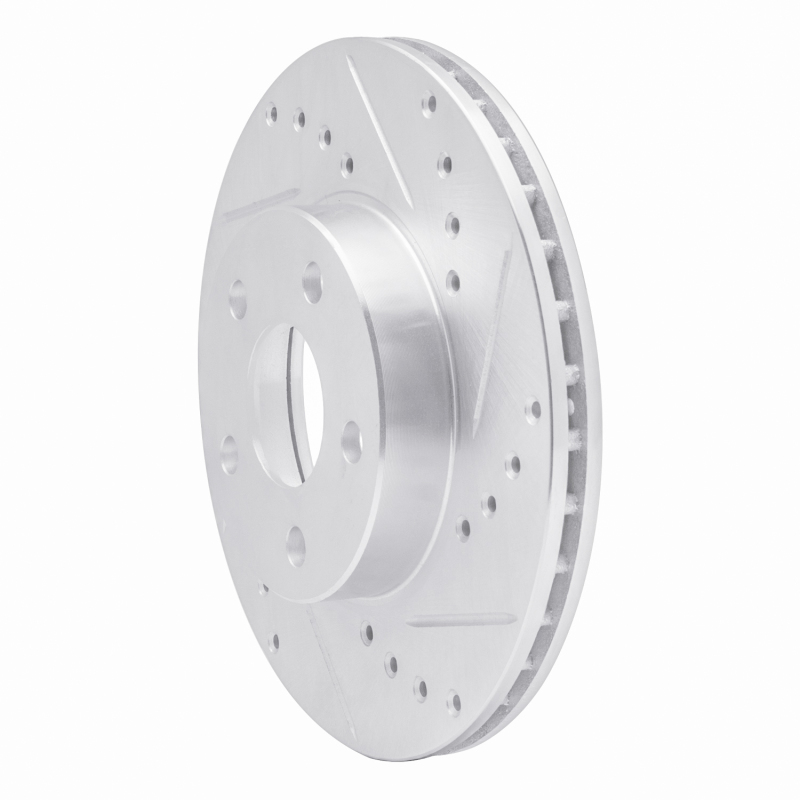 Buick Skylark Brake Rotor (1) - Front Right - DFC - Drilled & Slotted - Silver - `90-`05