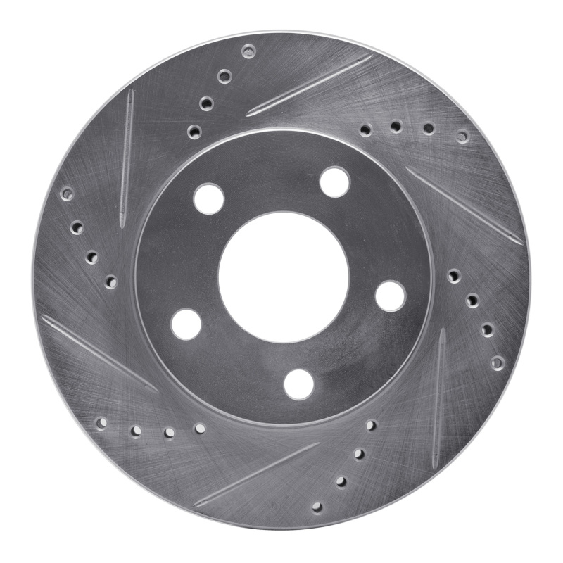 Buick LeSabre Brake Rotor (1) - Front Left - DFC - Drilled & Slotted - Silver - `97-`05