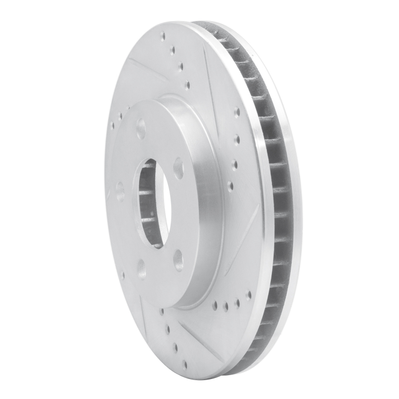 Buick LeSabre Brake Rotor (1) - Front Right - DFC - Drilled & Slotted - Silver - `97-`05