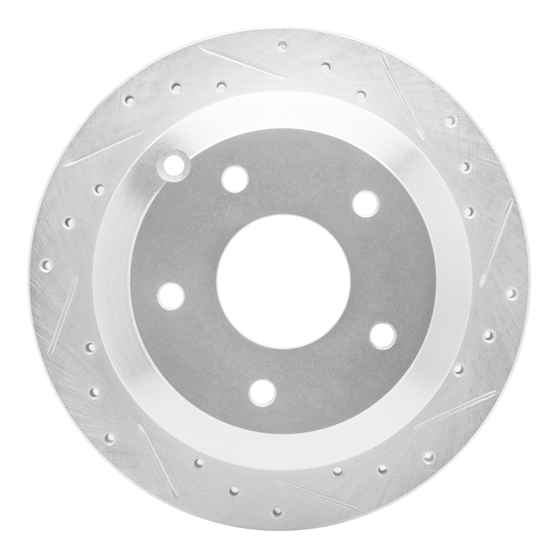 Pontiac GTO Brake Rotor (1) - Rear Right - DFC - Drilled & Slotted - Silver - `05-`06
