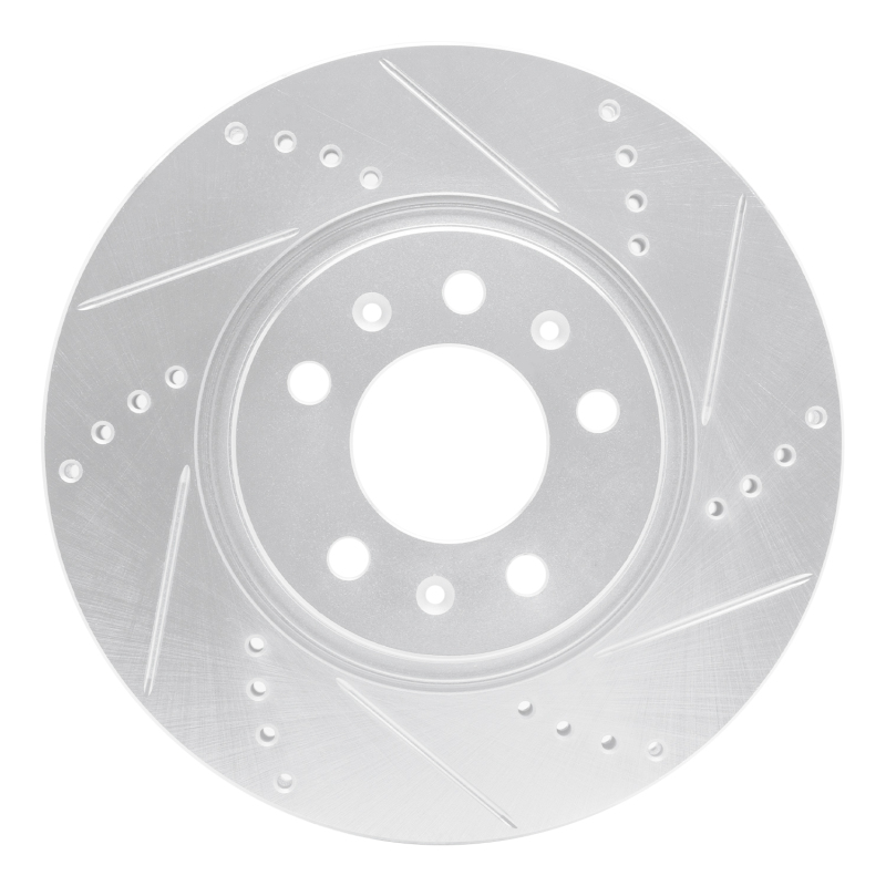 Pontiac Solstice Brake Rotor (1) - Front Right - DFC - Drilled & Slotted - Silver - `06-`10