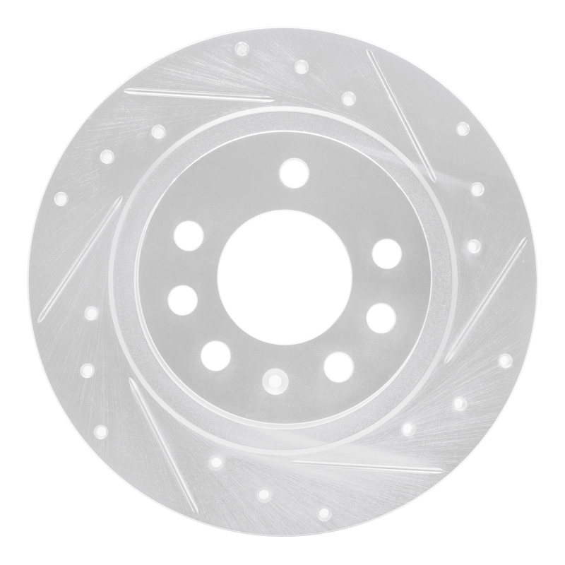 Pontiac Solstice Brake Rotor (1) - Rear Right - DFC - Drilled & Slotted - Silver - `06-`10