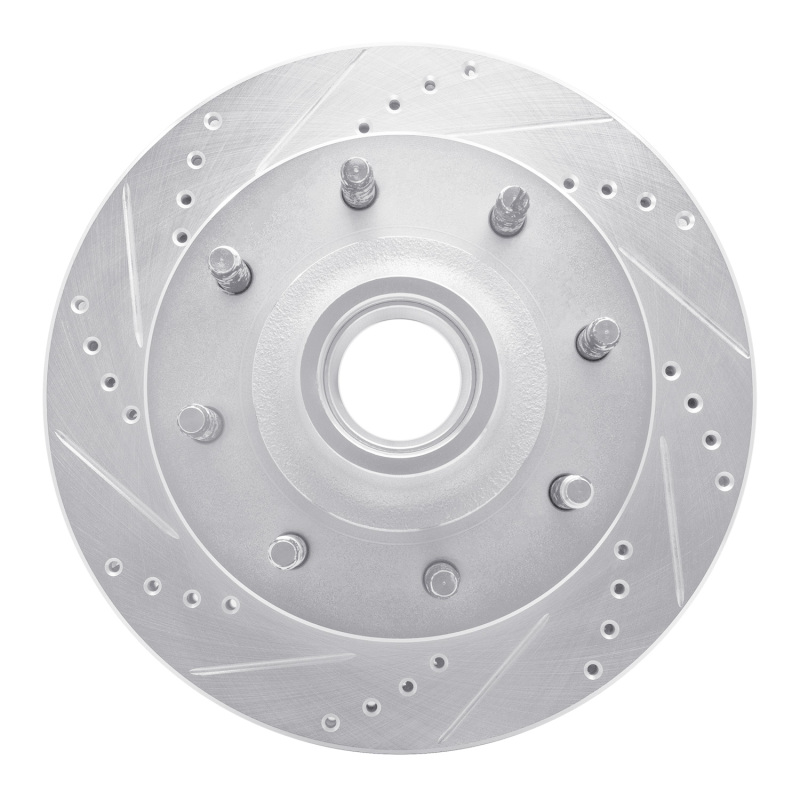 Ford F-250 Brake Rotor (1) - Front Left - DFC - Drilled & Slotted - Silver - `99-`02