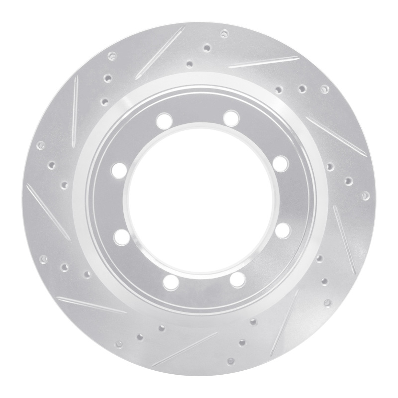Ford E-350 Super Duty Brake Rotor (1) - Rear Left - DFC - Drilled and Slotted - Silver - `99-`07