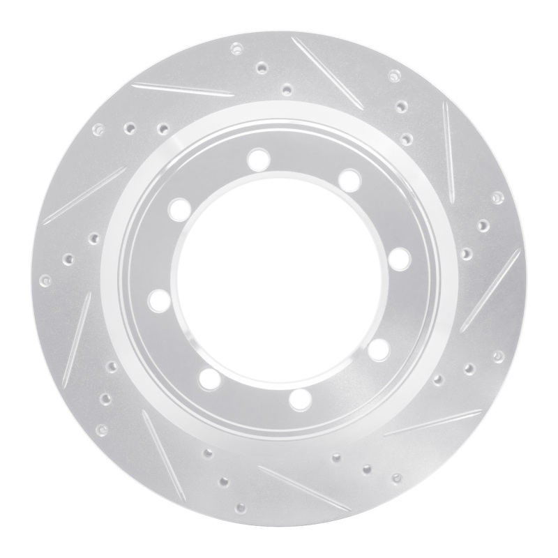 Ford E-350 Super Duty Brake Rotor (1) - Rear Right - DFC - Drilled & Slotted - Silver - `99-`07