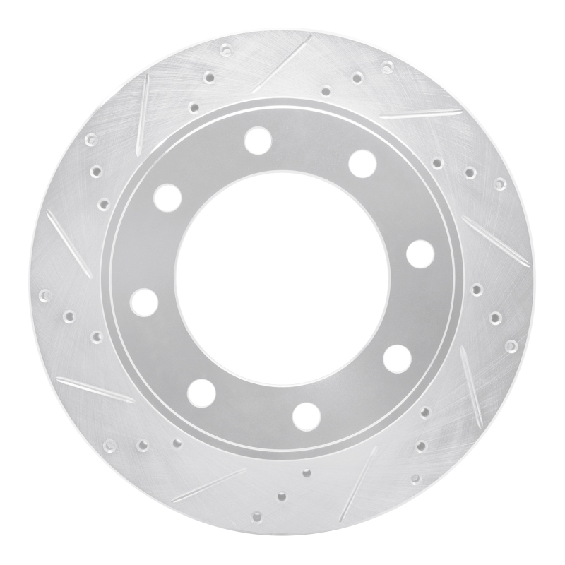 Ford F-250 Brake Rotor (1) - Front Left - DFC - Drilled & Slotted - Silver - `99-`05