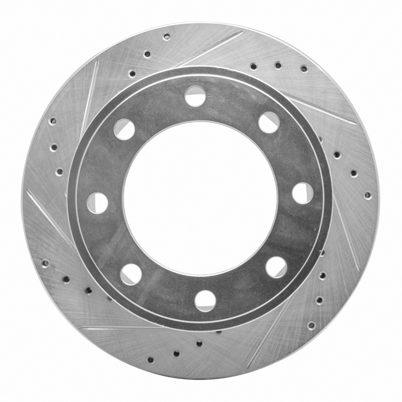 Ford F-250 Brake Rotor (1) - Rear Left - DFC - Drilled & Slotted - Silver - `05-`12