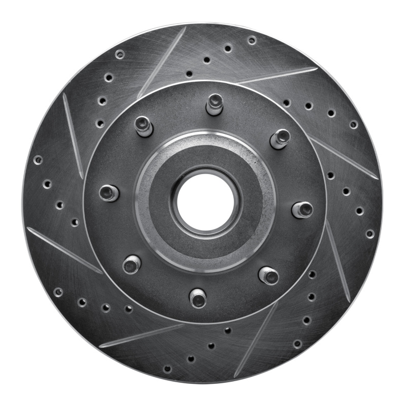 Ford F-250 Super Duty Brake Rotor (1) - Front Left - DFC - Drilled & Slotted - Silver - `05-`07