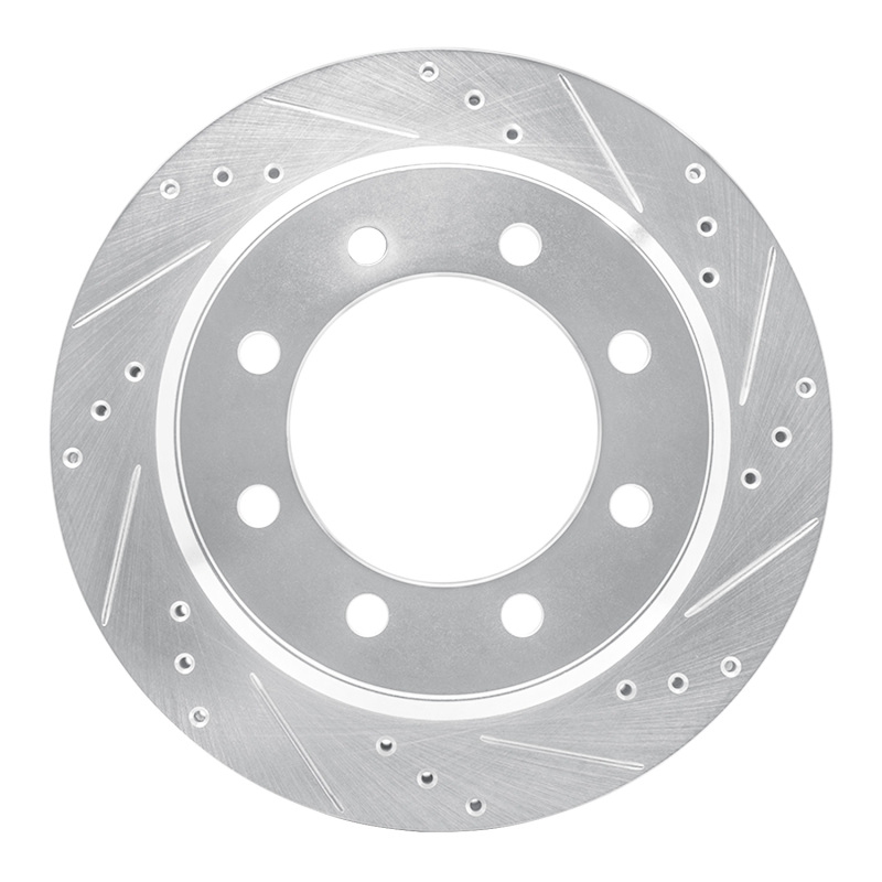 Ford E-250 Brake Rotor (1) - Rear Right - DFC - Drilled & Slotted - Silver - `08-`25