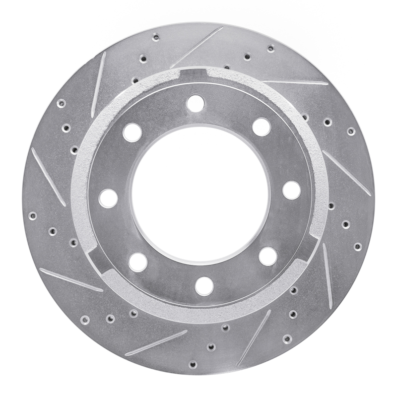 Ford F-250 Super Duty Brake Rotor (1) - Rear Left - DFC - Drilled & Slotted - Silver - `11-`22