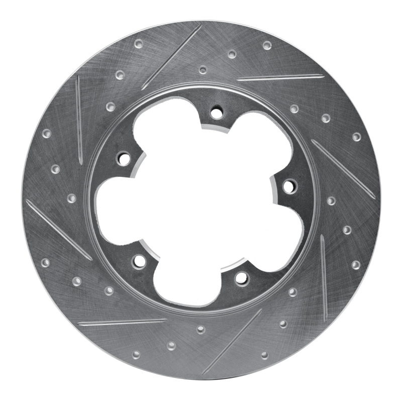 Ford Transit-350 Brake Rotor (1) - Rear Left - DFC - Drilled & Slotted - Silver - `15-`25